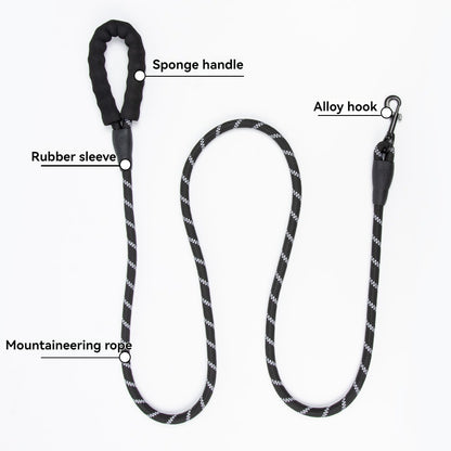 Reflective Dog Walking Bundle - Shock-Absorbing Leash & Large Breed Harness