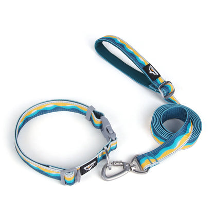 Patterned Dog Collar and Leash Combo